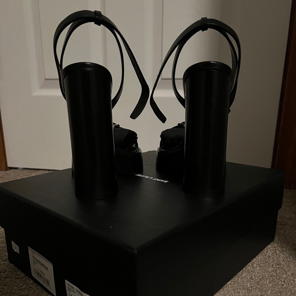 Saint Laurent Black Platform Sandals - Picture 4 of 11